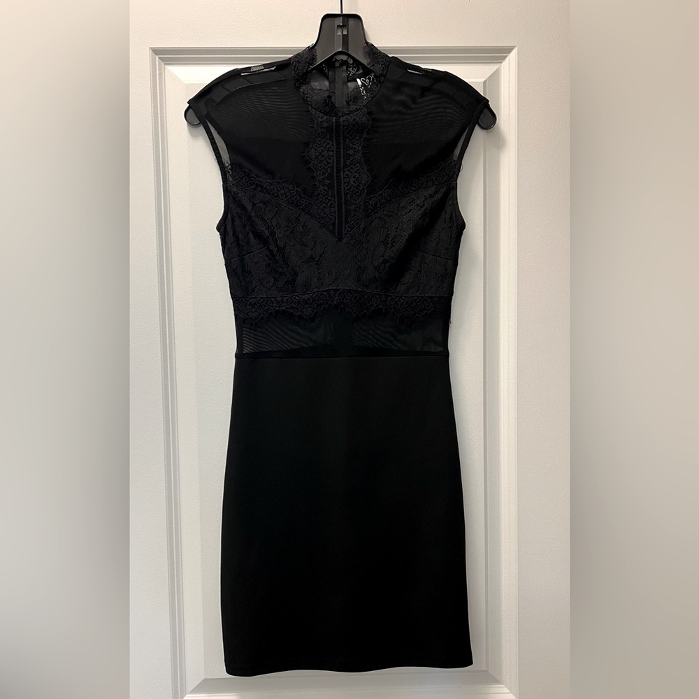 WINDSOR Lace Mini Dress-Black
